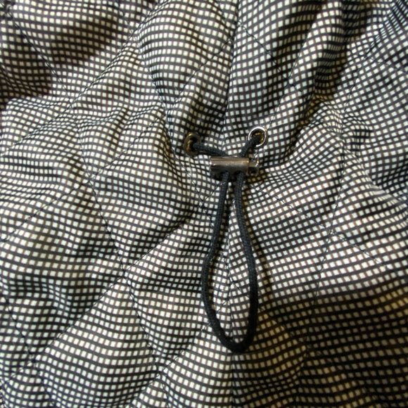 Drawstring Bottom & Waist  Zip Up Metallic Jacket Size M Brown - Picture 8 of 9